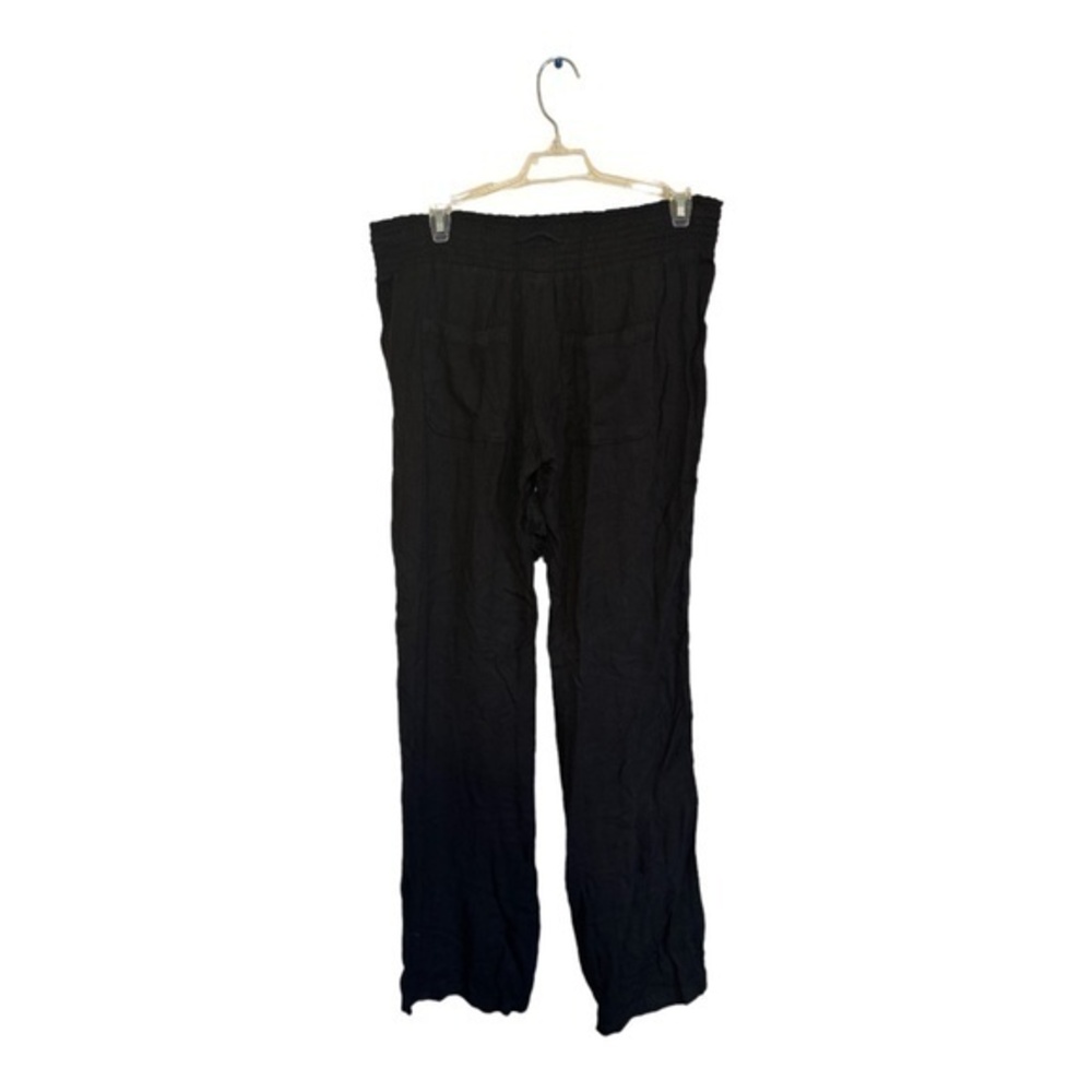 Roxy Womens Ocean Side Pants Black Lightweight 100% Viscose Size Large